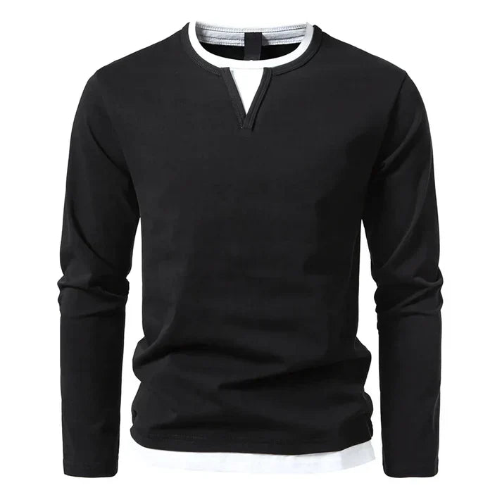 Alwin | Maglia a maniche lunghe premium in cotone pettinato