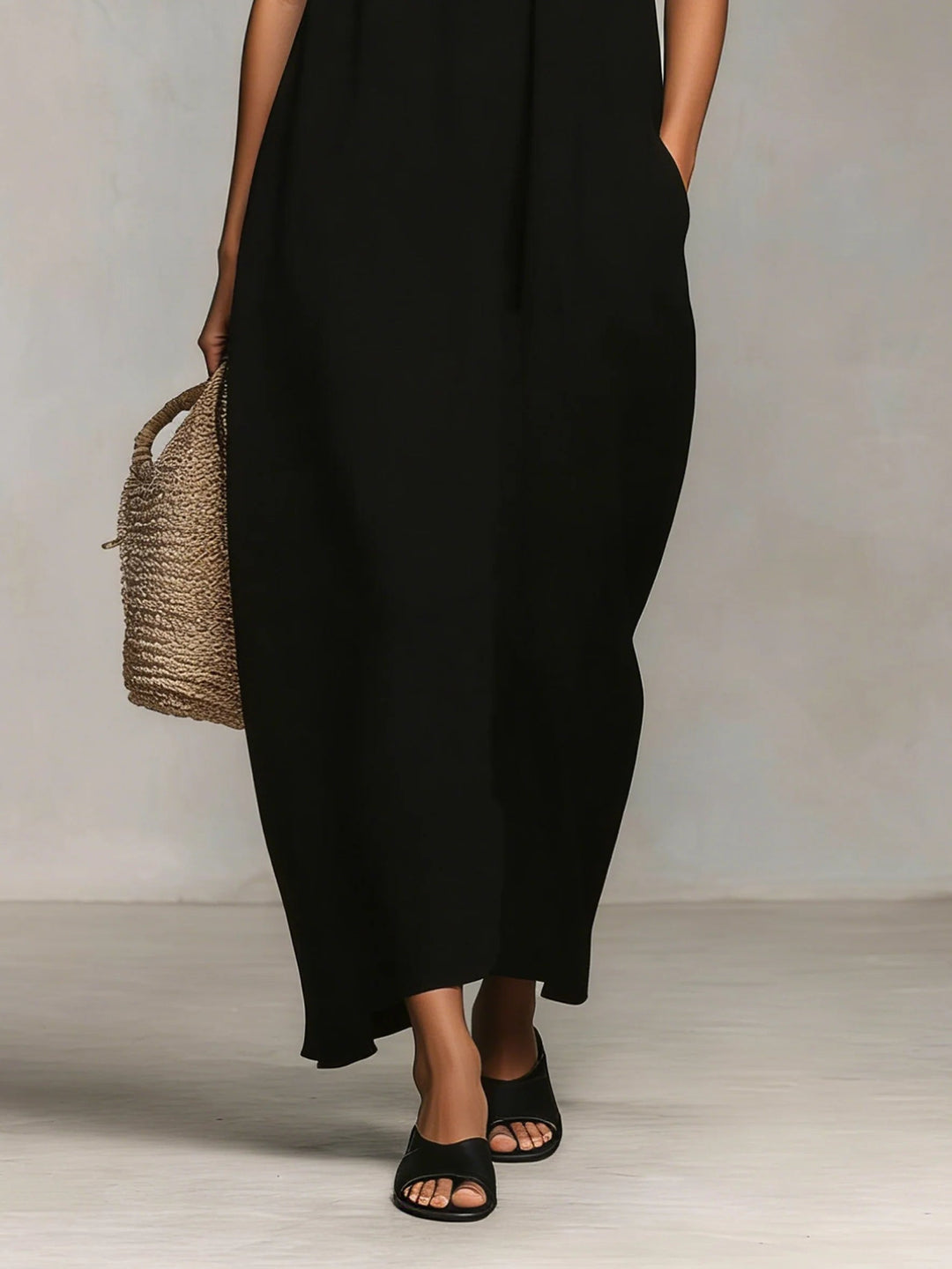 Mirelle™ | Robe Maxi avec Blocs de Couleurs et Bretelles Spaghetti