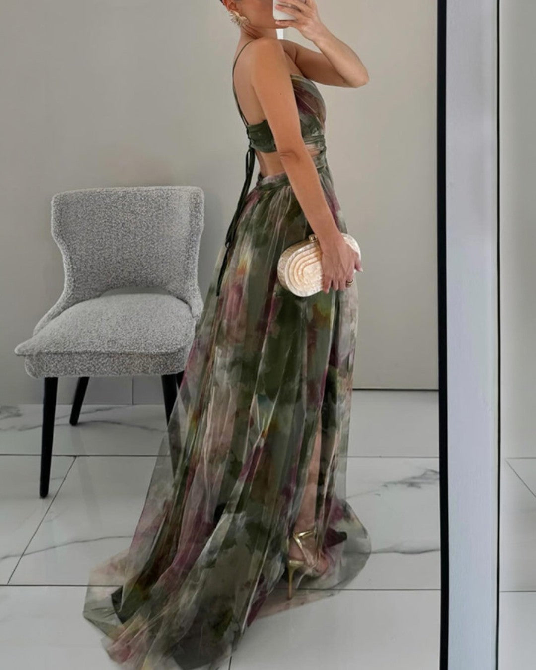 Giselle - robe longue à imprimé floral