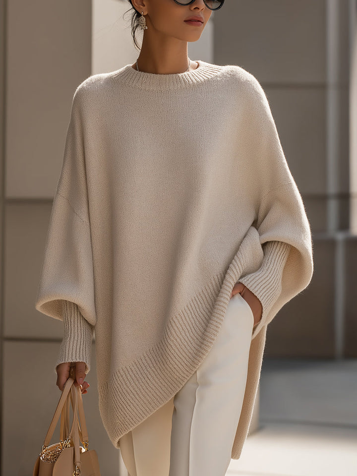 Mia - Poncho Maglione a Maglia Oversize