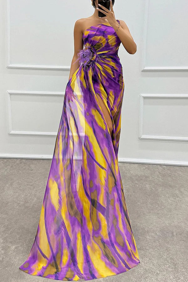 Robe Drapée Vibrante