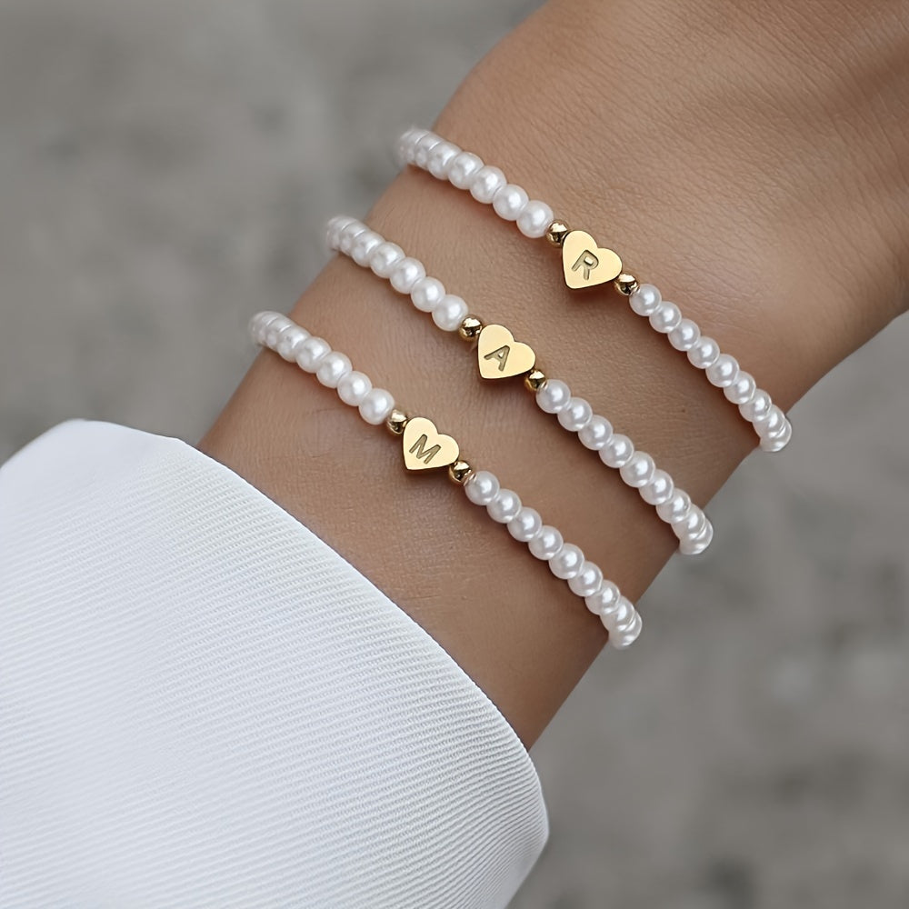 Bracelet Initial Coeur Chic A-Z