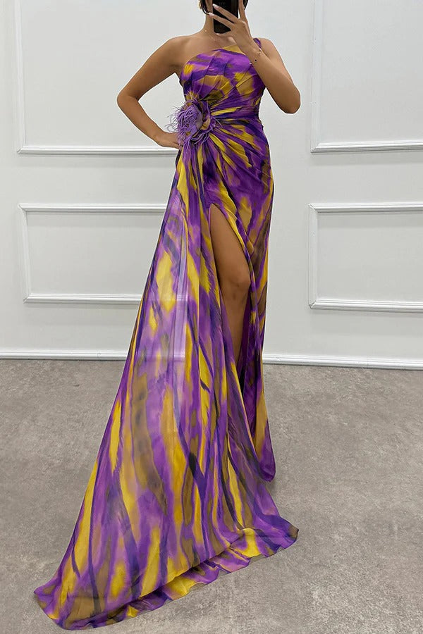 Robe Drapée Vibrante