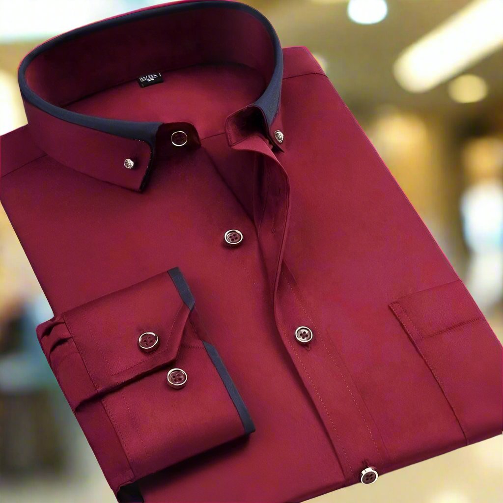 Adalbert | Camicia classica in cotone a maniche lunghe