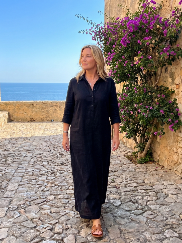 Veronica | Abito Maxi a Maniche Lunghe con Silhouette Relaxed