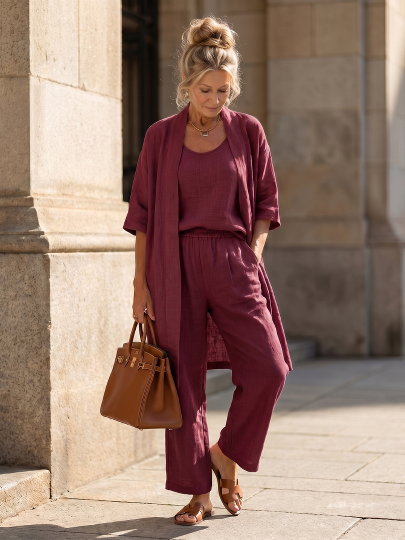 Yael | Set Top e Pantaloni Relaxed a Tre Pezzi