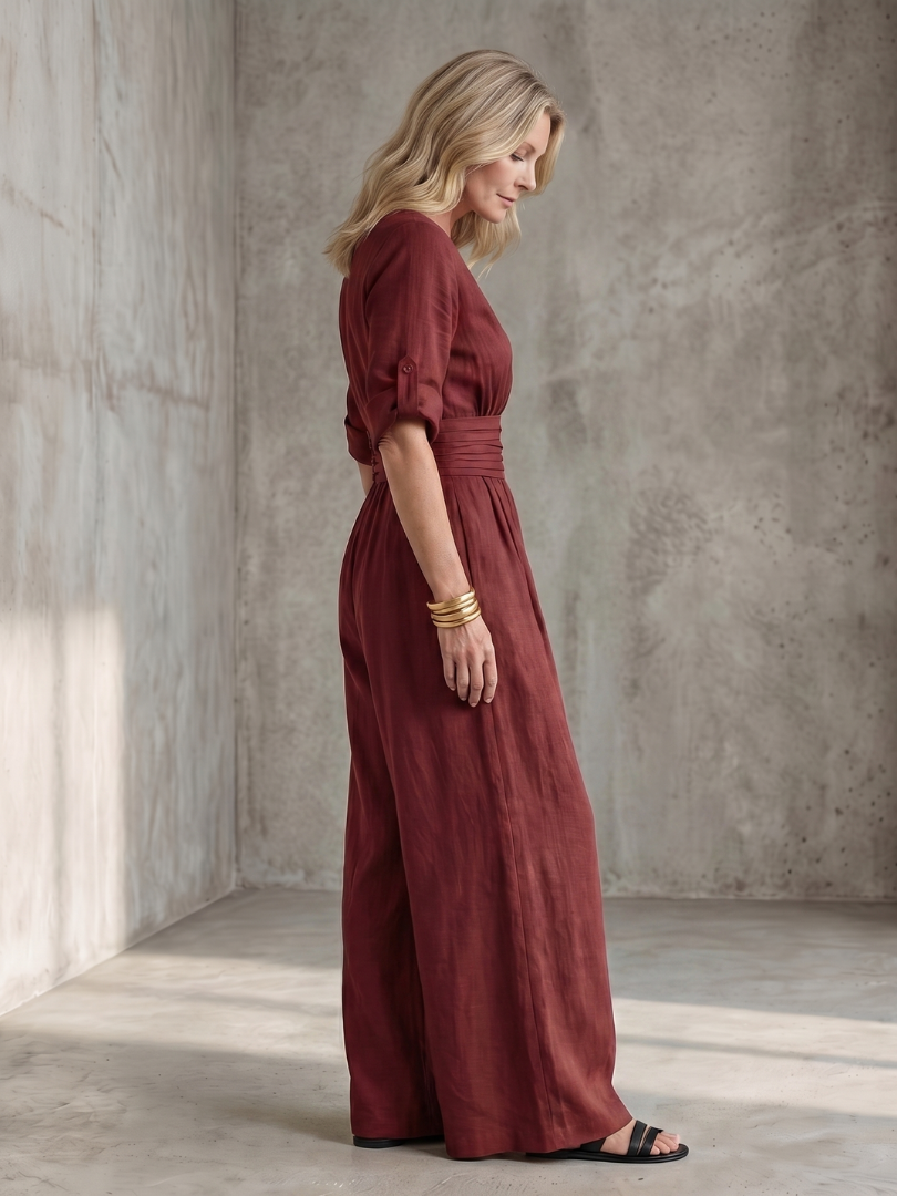 Wanda | Salopette ampia con incrocio frontale