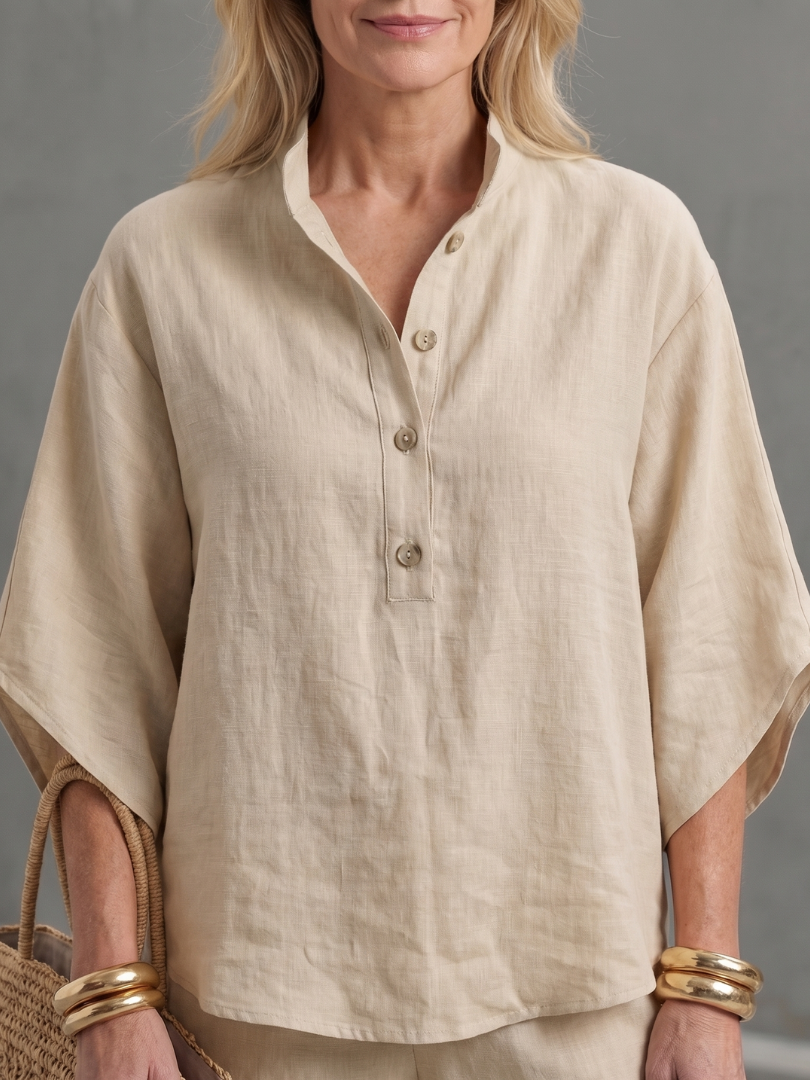 Amity | Set Tunica e Pantaloni Relaxed con Bottoni