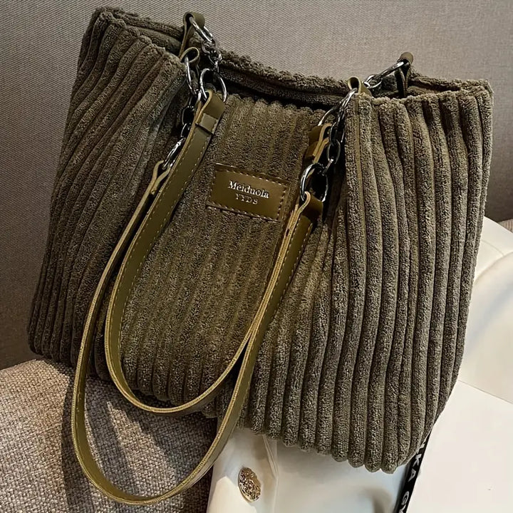 Onyx - Large Capacity Corduroy Tote Bag