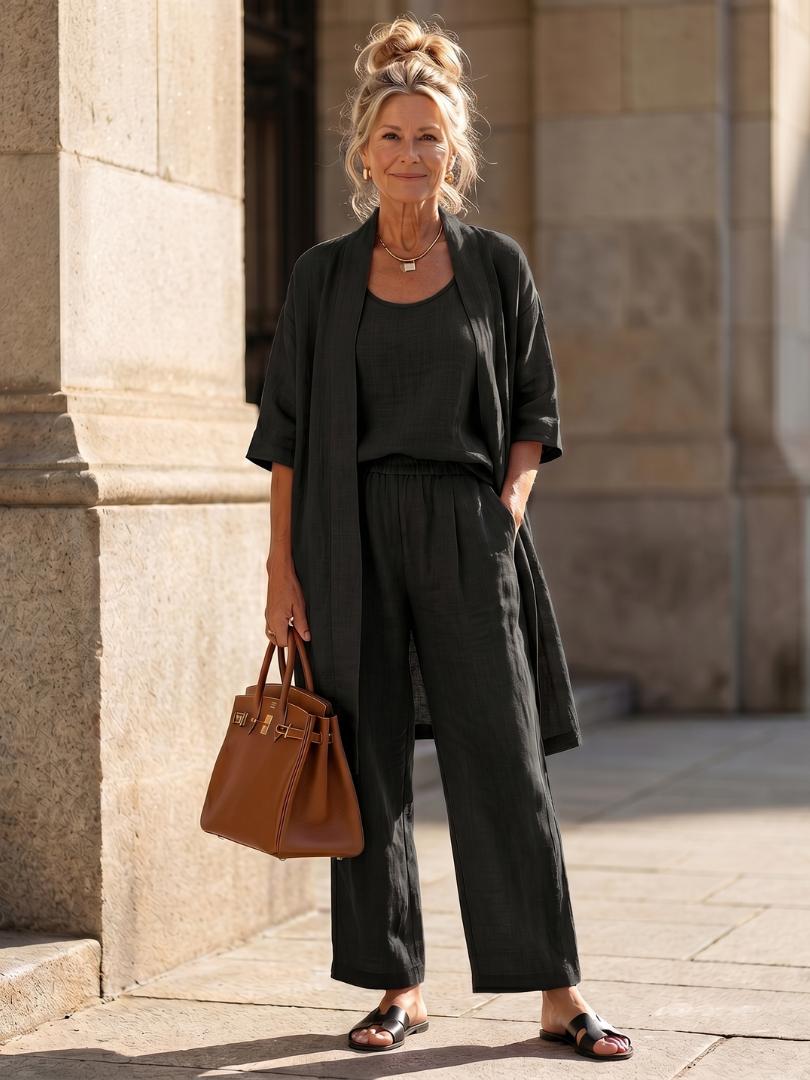 Yael | Set Top e Pantaloni Relaxed a Tre Pezzi