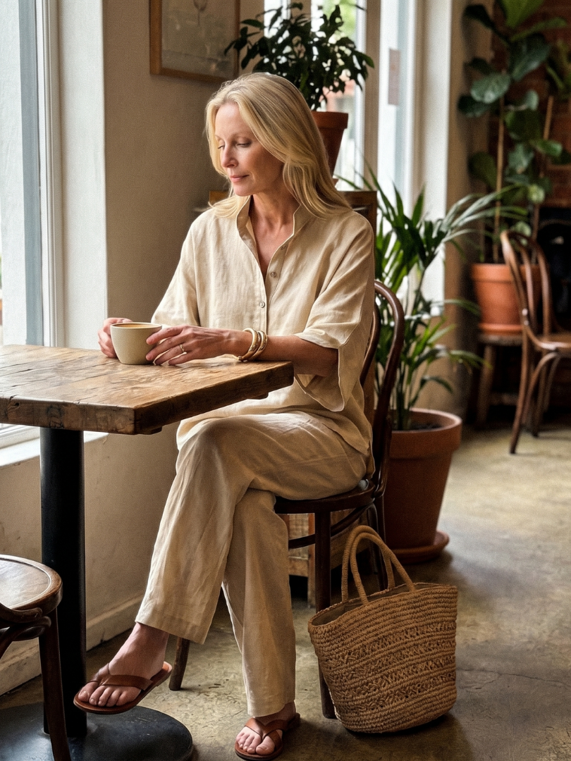 Amity | Set Tunica e Pantaloni Relaxed con Bottoni