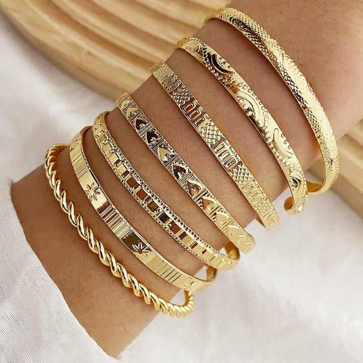 Bracelet Bangle Boho Doré