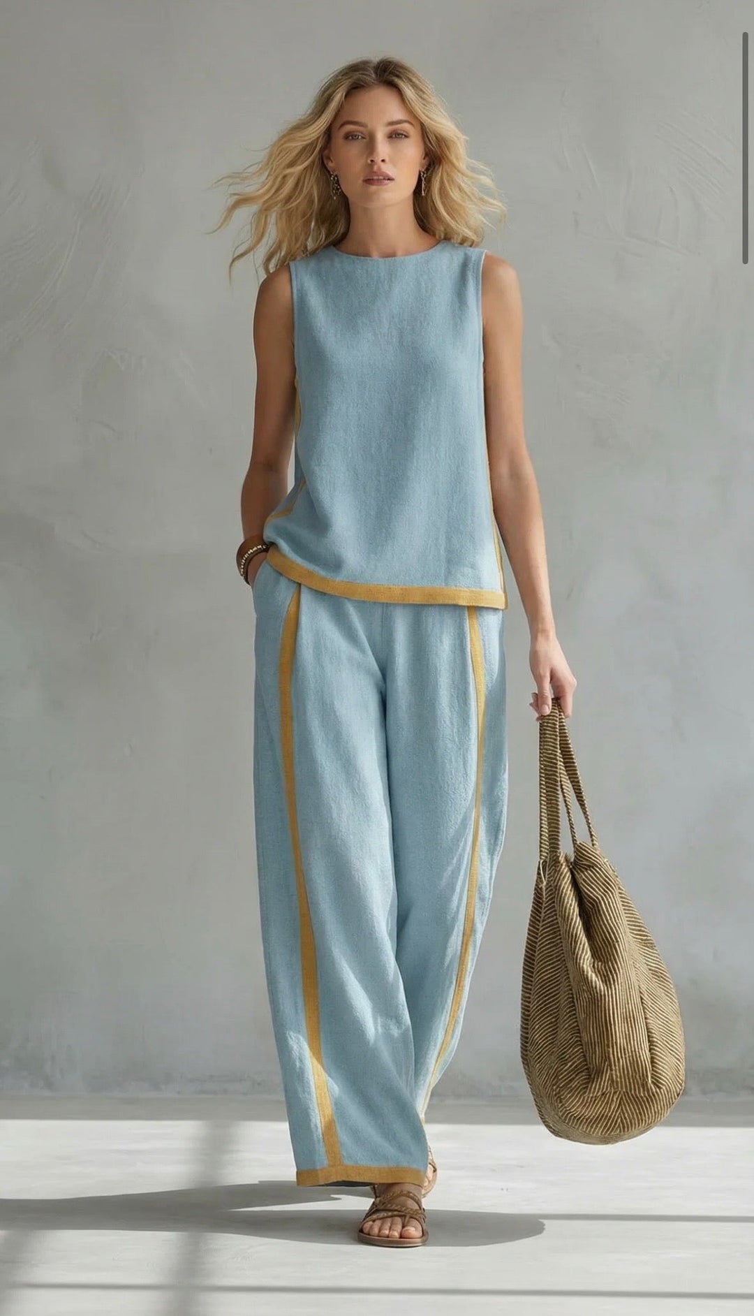 ESSENTIEL - Leila | Ensemble Élégant en Coton et Lin