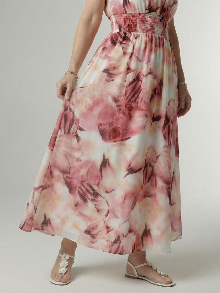 Sylin | Abito Midi con Collo All'Americana