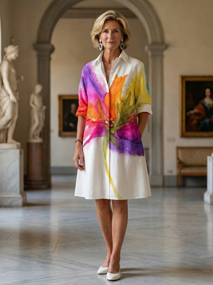 Ulyssa | Vestito Giardino Dipinto