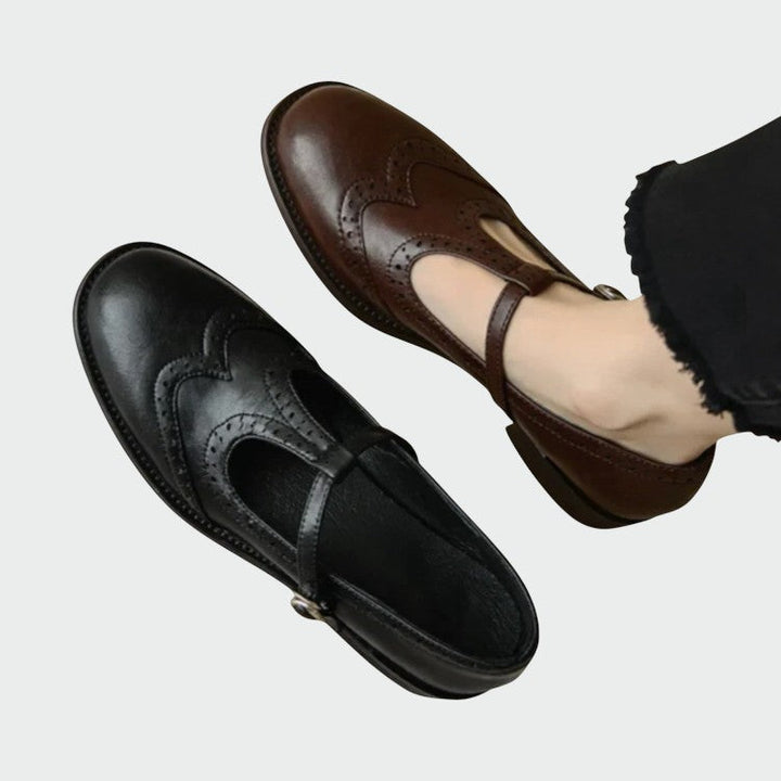 Olivia – Elegant Leather Mary Jane Shoes