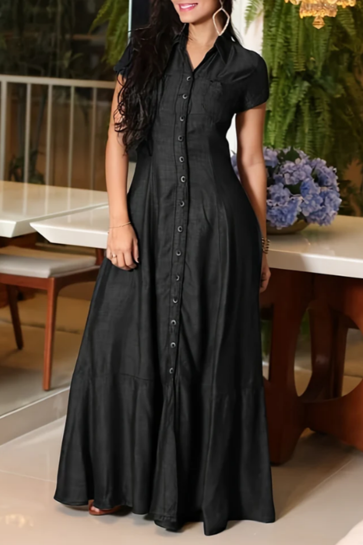 Elisa | Robe longue en denim