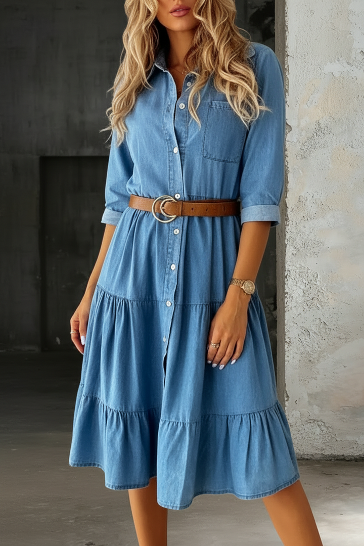 Bárbara | Robe en jean décontractée et élégante