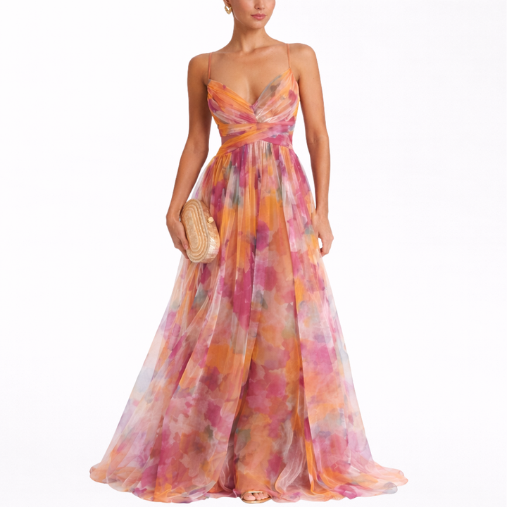 Giselle | Maxi-robe Envoûtante avec Imprimé Floral