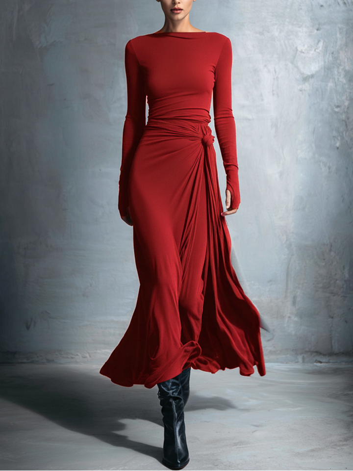 Vittoria · Robe maxi avec nœud latéral