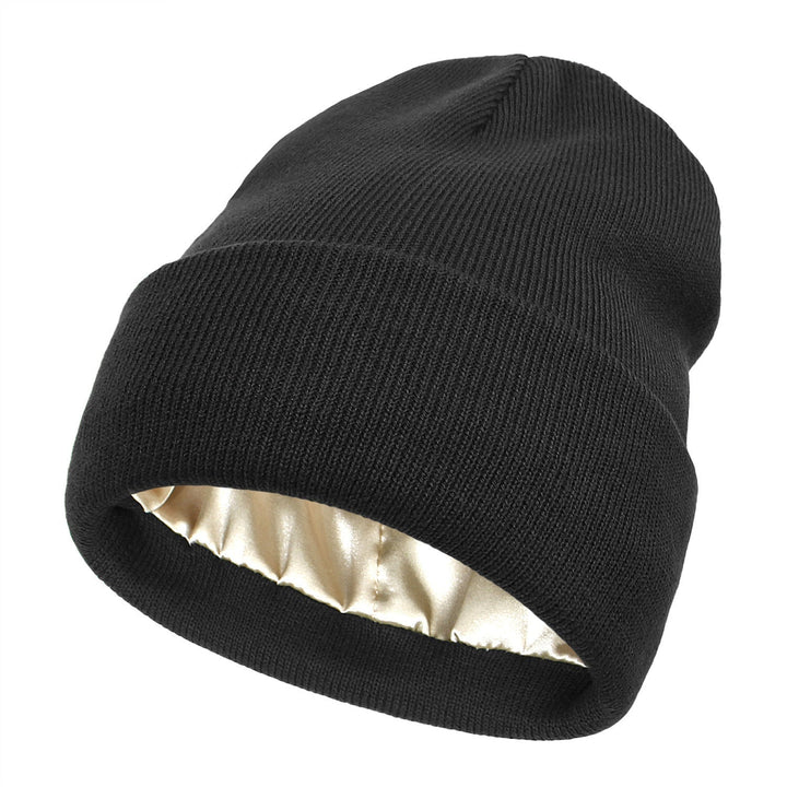 Luxe Satin-Lined Beanie – Elegant Winter Warmth for Hair Protection