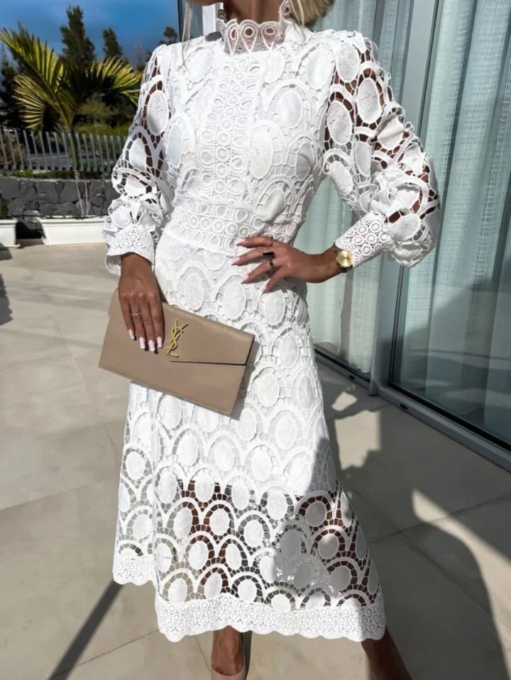 Georgia™ - Robe en Dentelle Française Élégante
