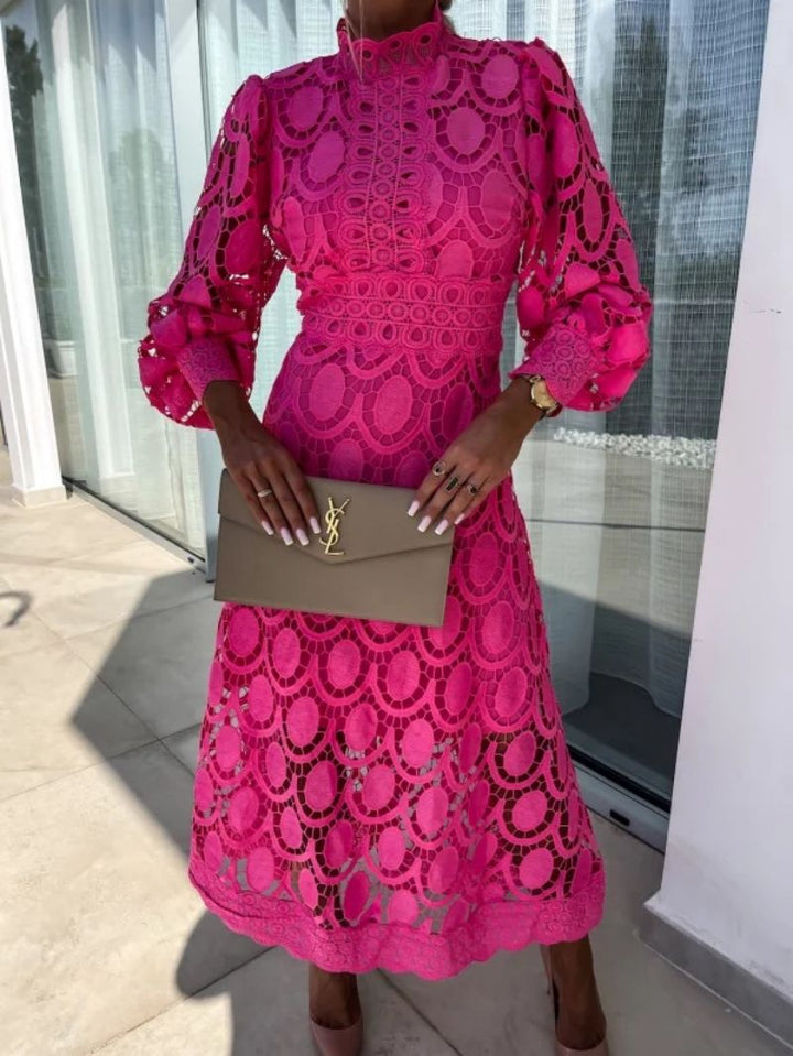 Georgia™ - Robe en Dentelle Française Élégante