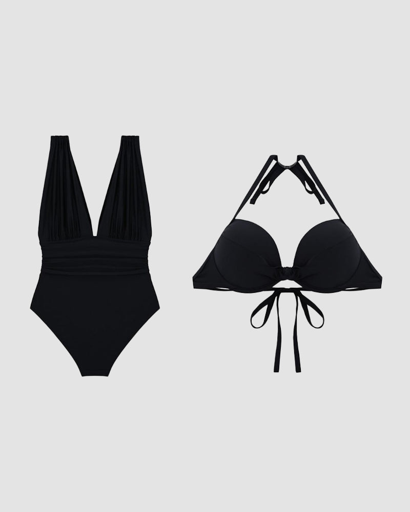 Karina | Maillot de bain sculptant V avec effet ventre plat