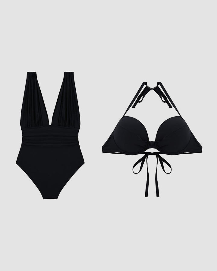 Karina | Maillot de bain sculptant V avec effet ventre plat