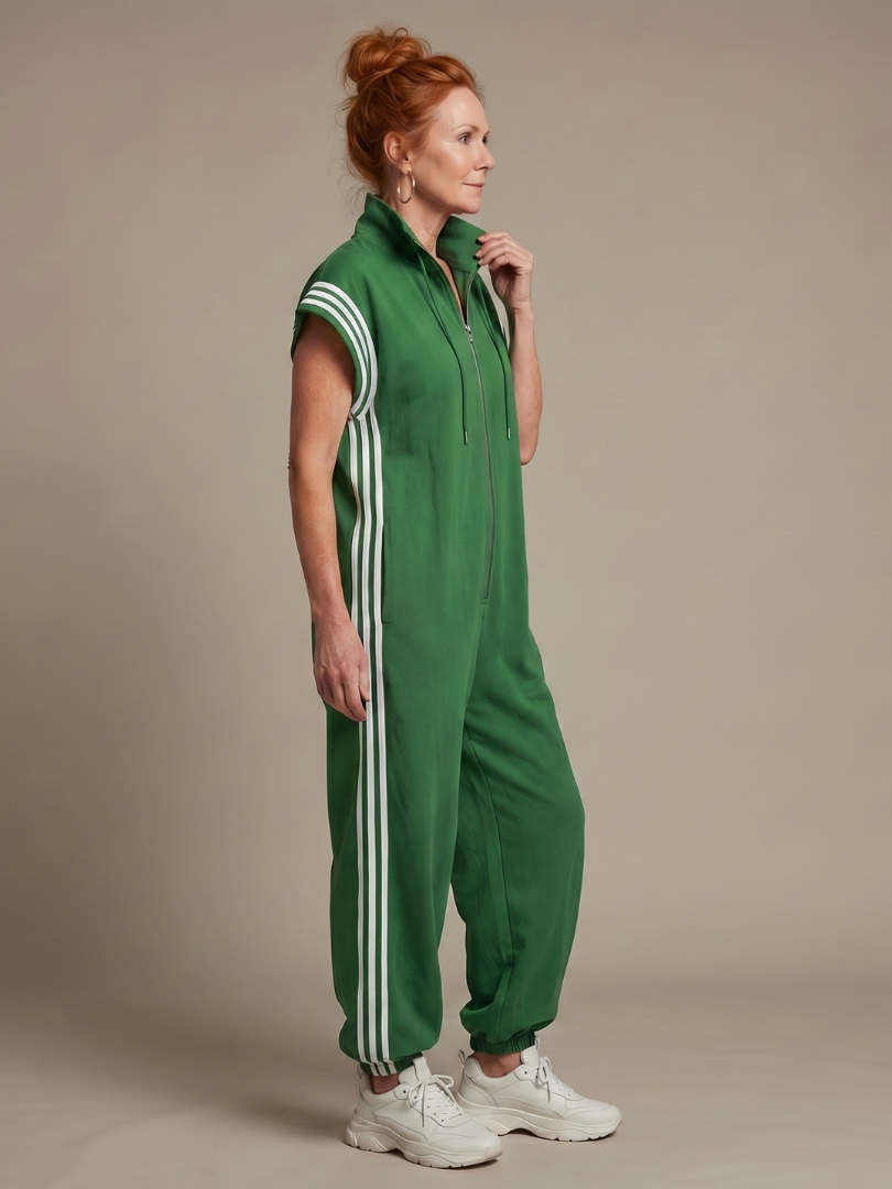 Lark | Tuta con Zip Frontale e Pannelli a Strisce