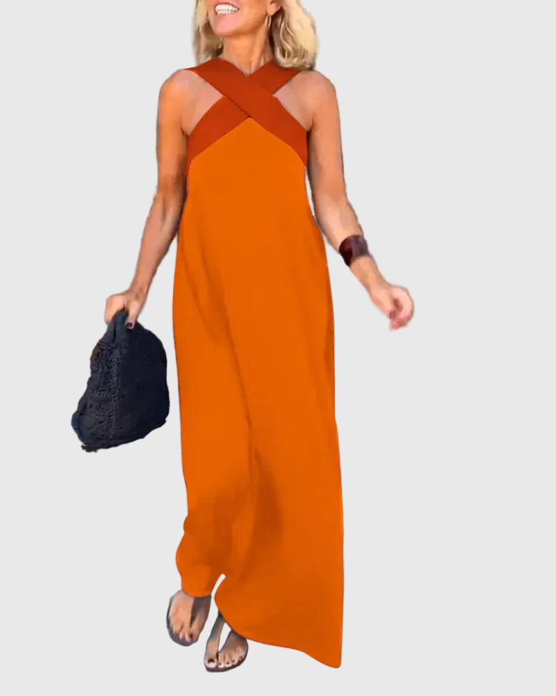 Elena | Robe Maxi Fluide Élégante