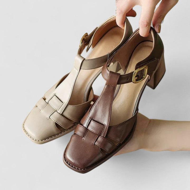 Alina | Sandales à talons Block T-Strap