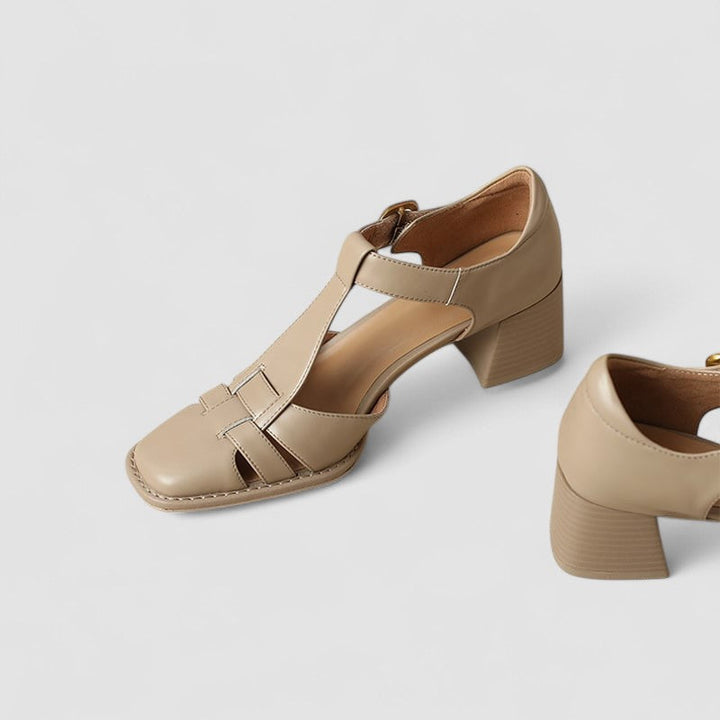 Alina | Sandales à talons Block T-Strap