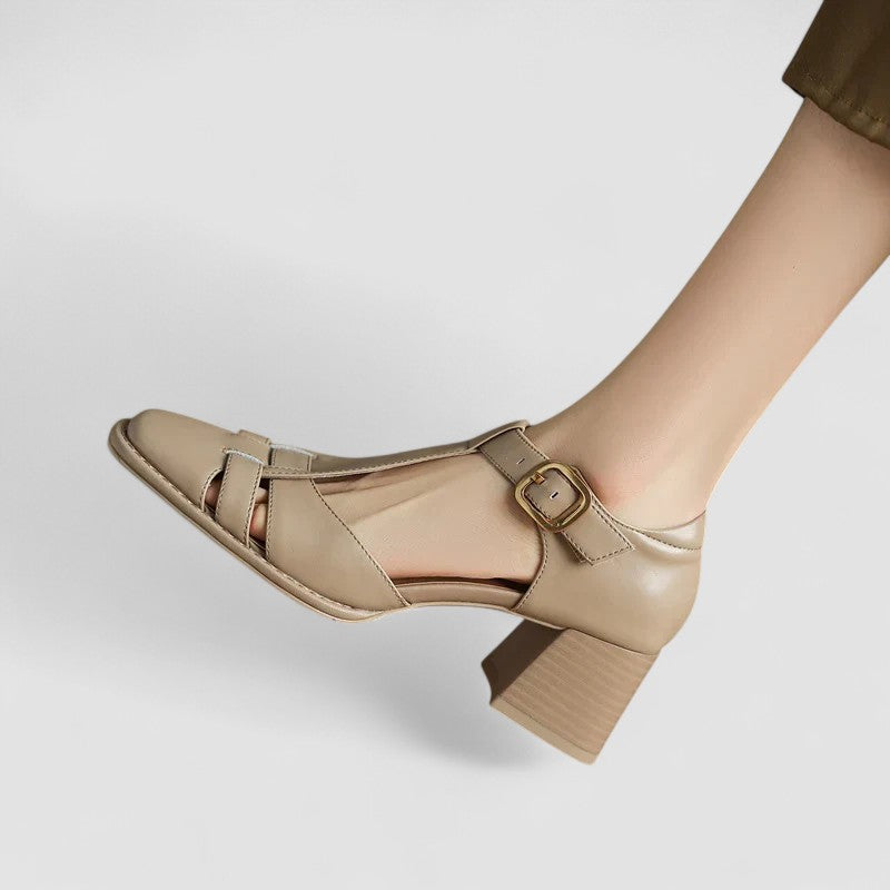 Alina | Sandales à talons Block T-Strap