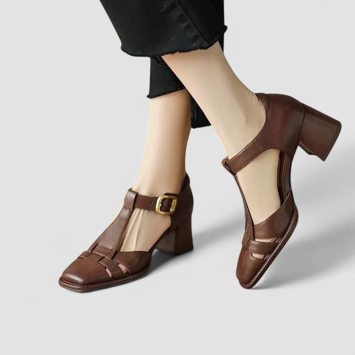 Alina | Sandales à talons Block T-Strap