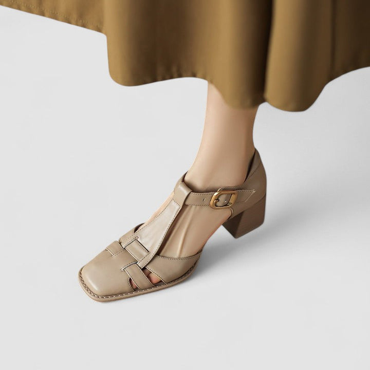 Alina | Sandales à talons Block T-Strap