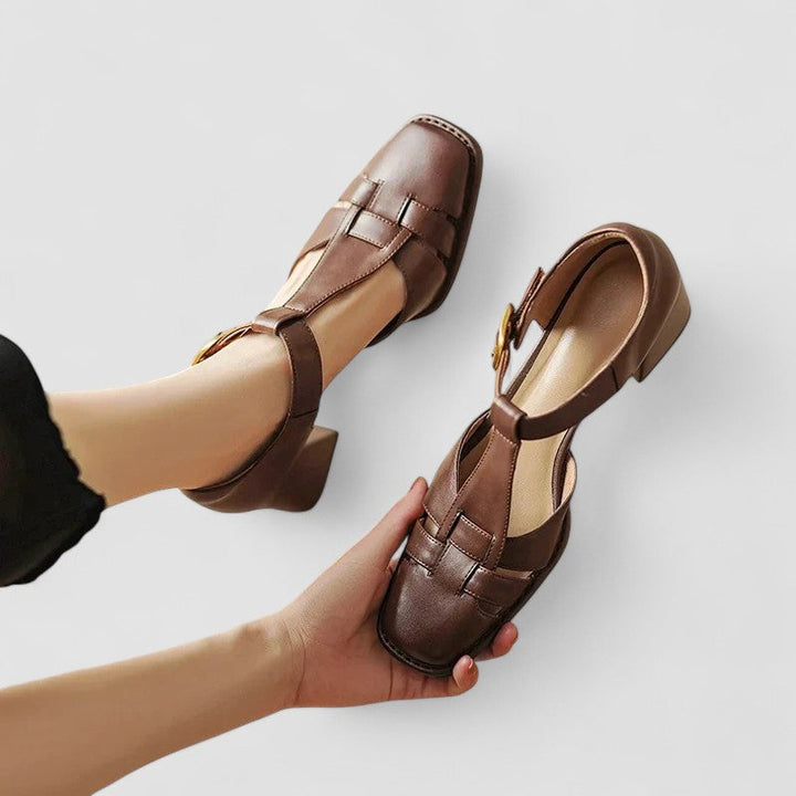 Alina | Sandales à talons Block T-Strap