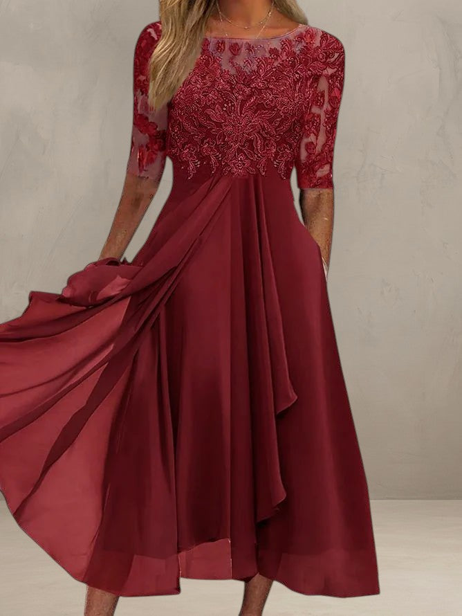 DITA | ROBE MIDI EN DENTELLE ÉLÉGANTE