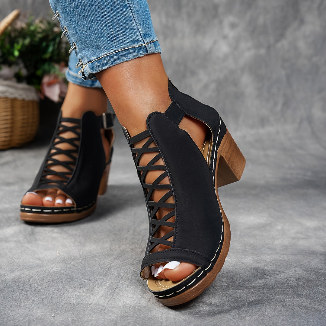 Nessa | Sandales à Talon en Treillis