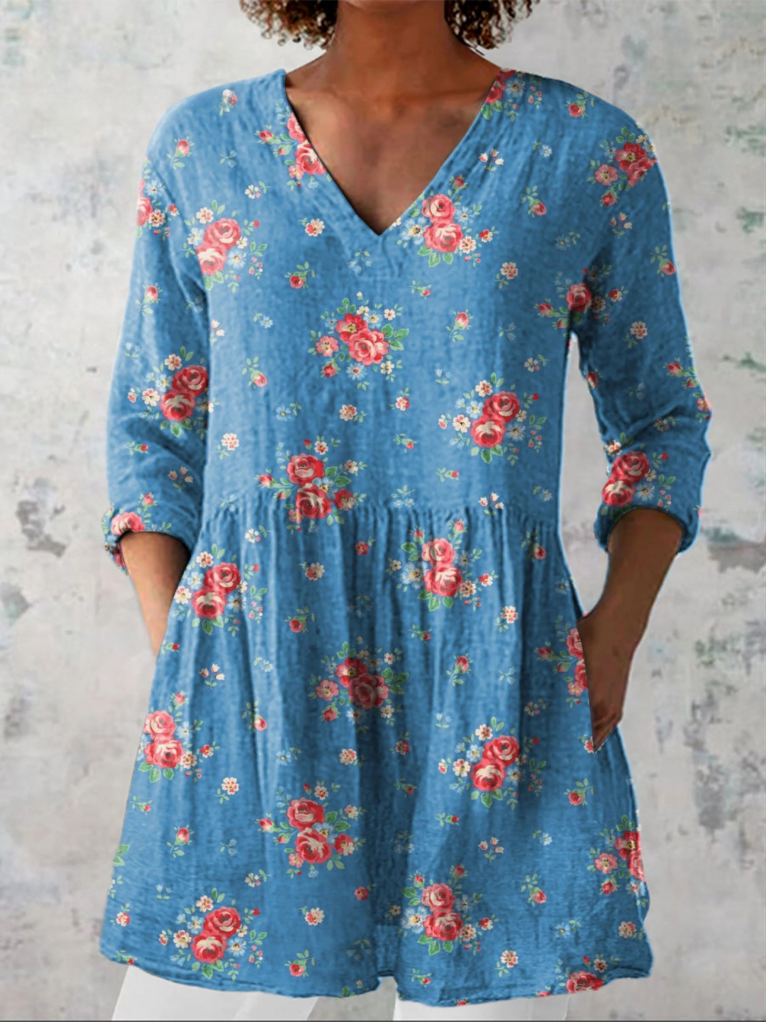 Mélanie | Blusa Lunga con Collo a V