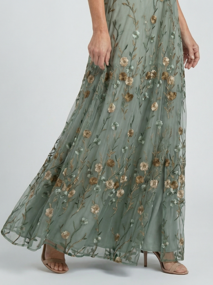 Selora | Abito Maxi Floreale con Scollo a Halter