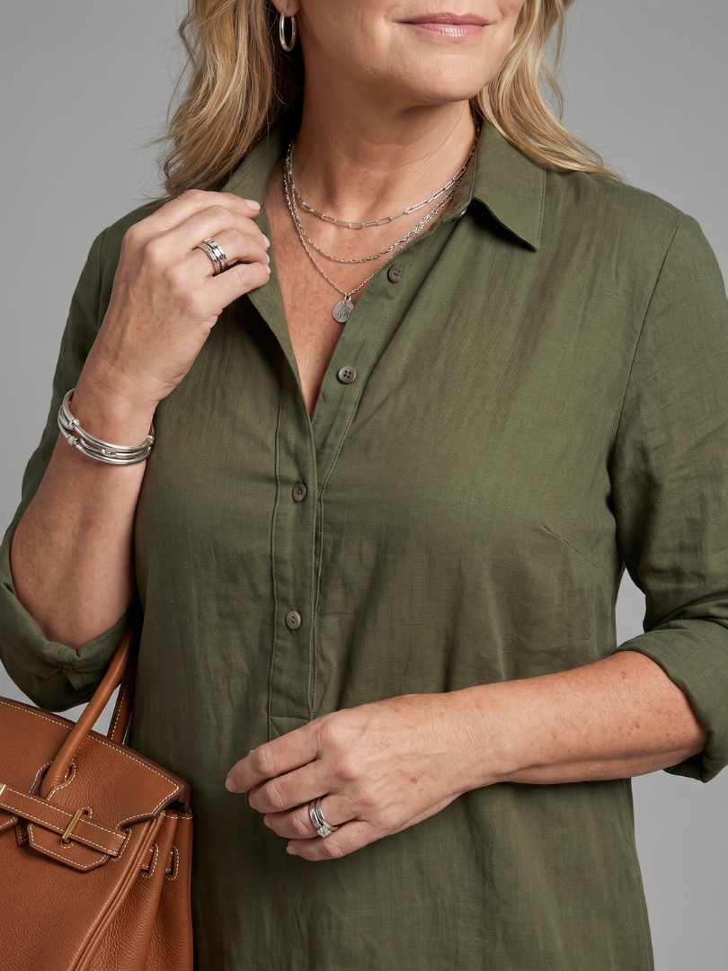 Veronica | Abito Maxi a Maniche Lunghe con Silhouette Relaxed