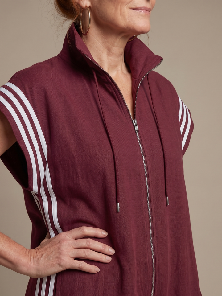Lark | Tuta con Zip Frontale e Pannelli a Strisce