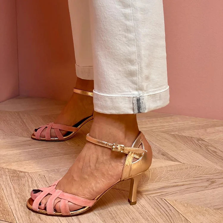 SANDALES À TALONS HAUTS AVEC SANGLES
