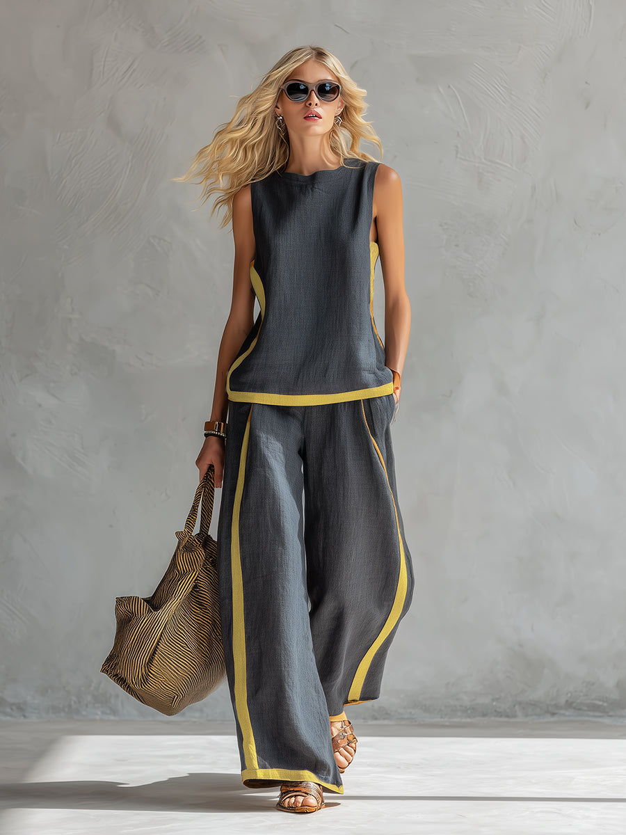 ESSENTIEL - Leila | Ensemble Élégant en Coton et Lin