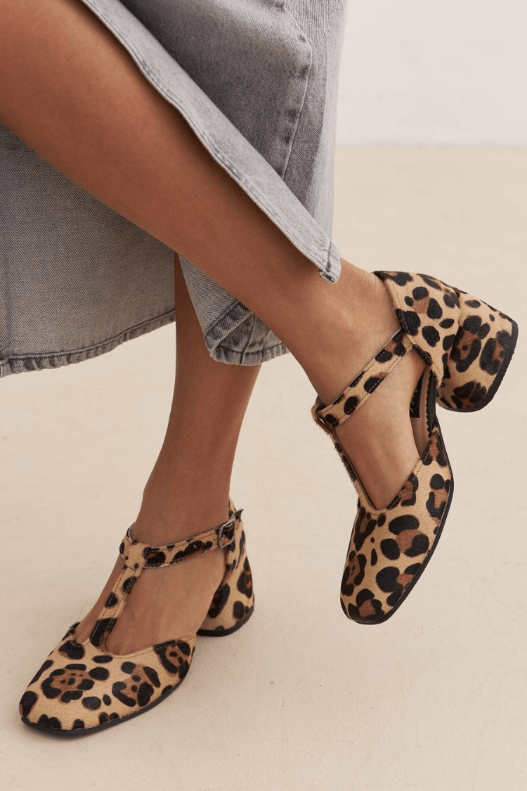 CHAUSSURES T-STRAP À IMPRIMÉ ANIMAL