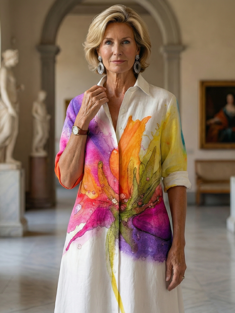 Ulyssa | Vestito Giardino Dipinto