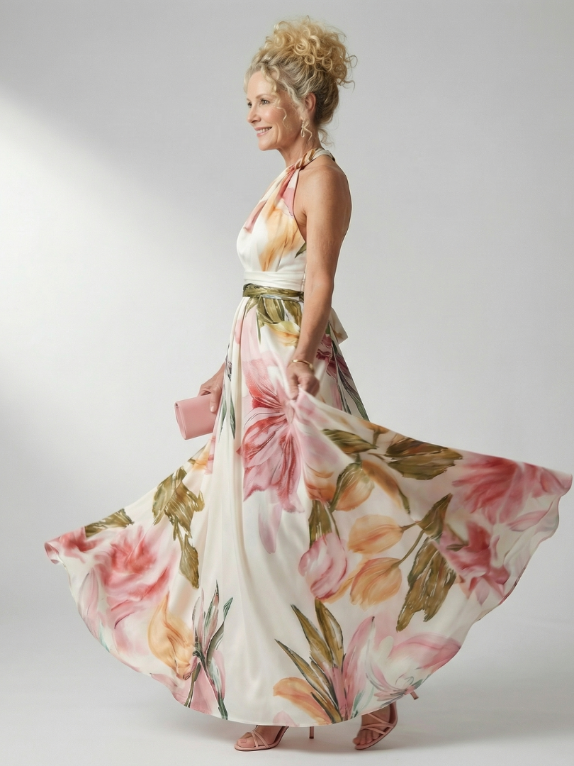 Amiel | Vestito Maxi Floreale Leggero