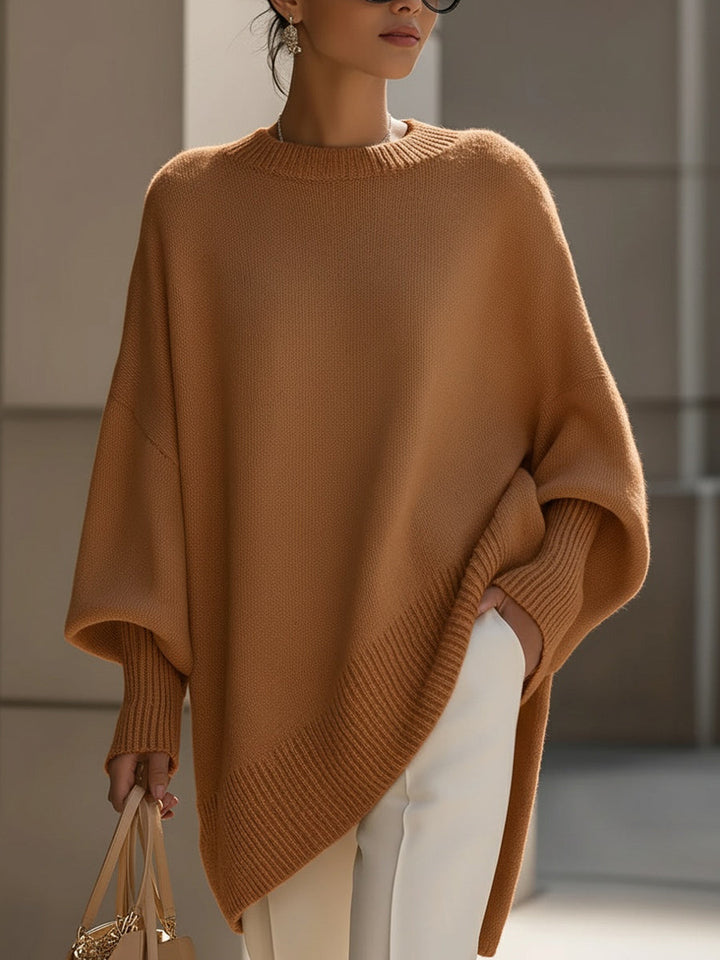 Mia - Poncho Maglione a Maglia Oversize