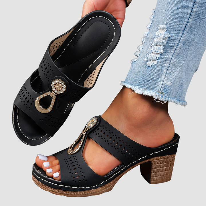 Isabella™ | Sandales Confort Orthopédiques à Talons Hauts